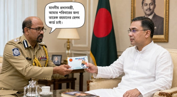 প্রধানমন্ত্রীর কাছে ‘হেলথ কার্ড’ চাইলেন পুলিশ কর্মকর্তা